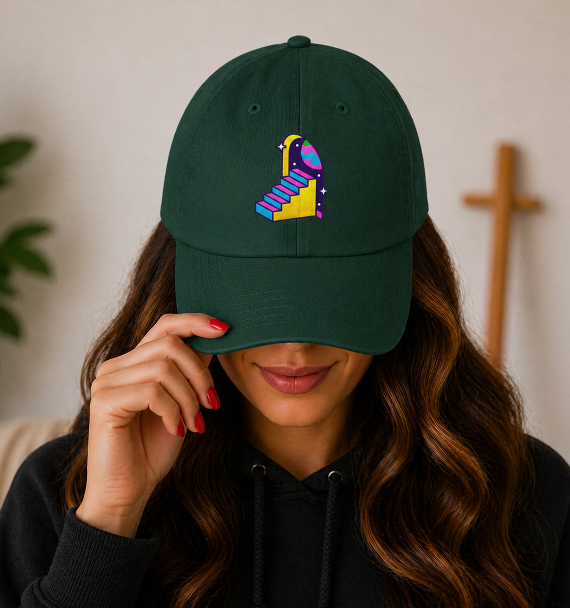 Portal Dreams Trippy Hat in Green
