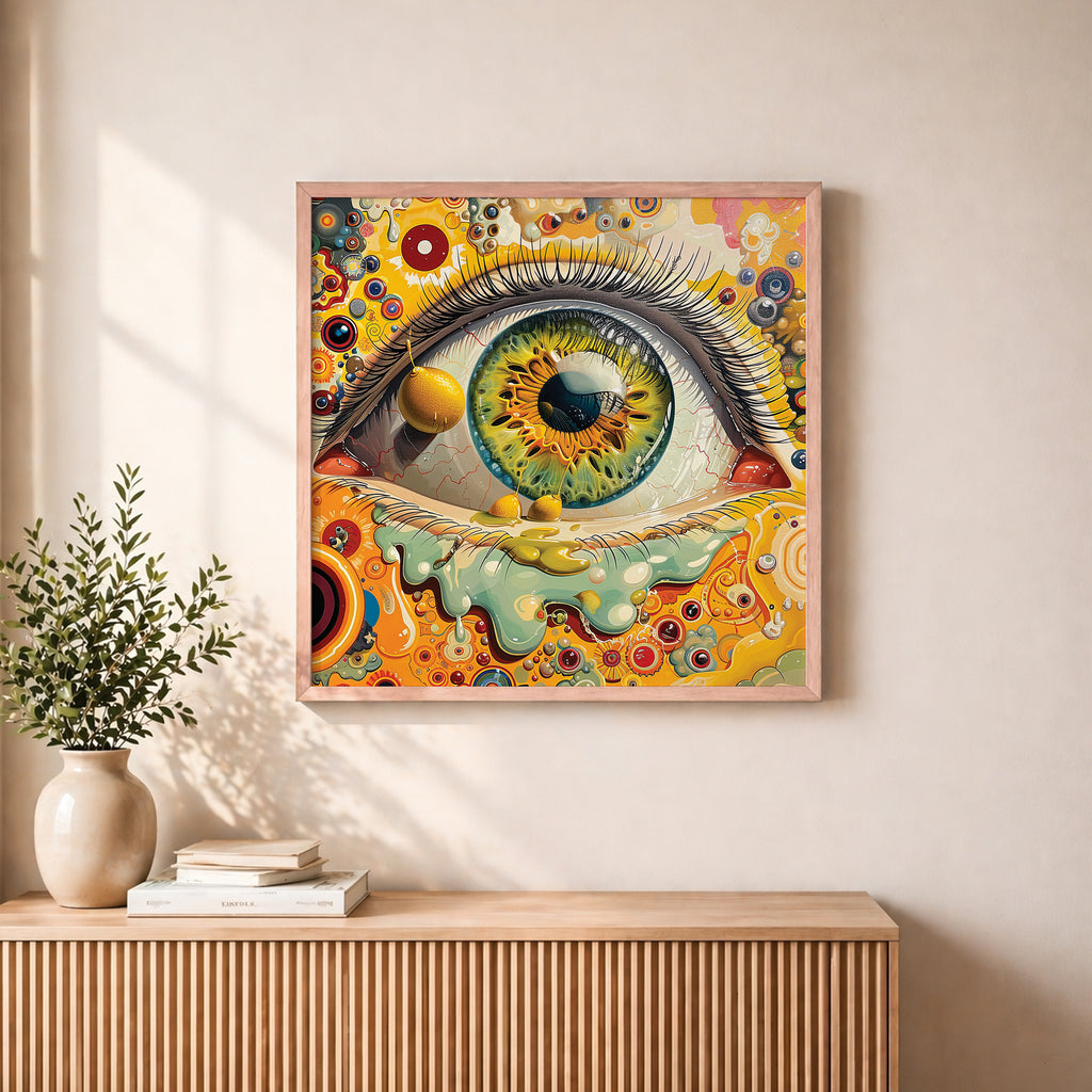 Trippy Psychedelic Eye Framed Wall Art