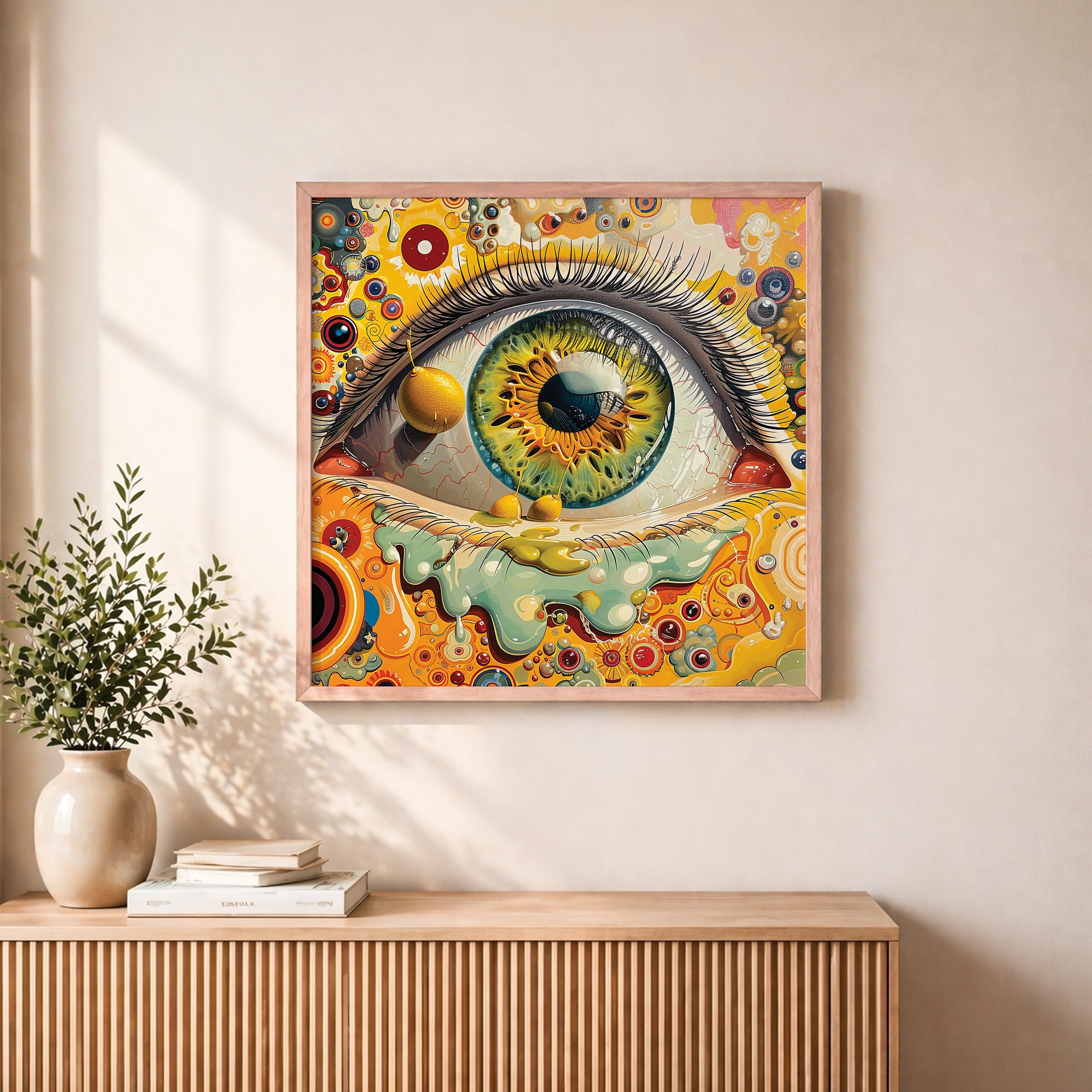 Trippy Psychedelic Eye Framed Wall Art