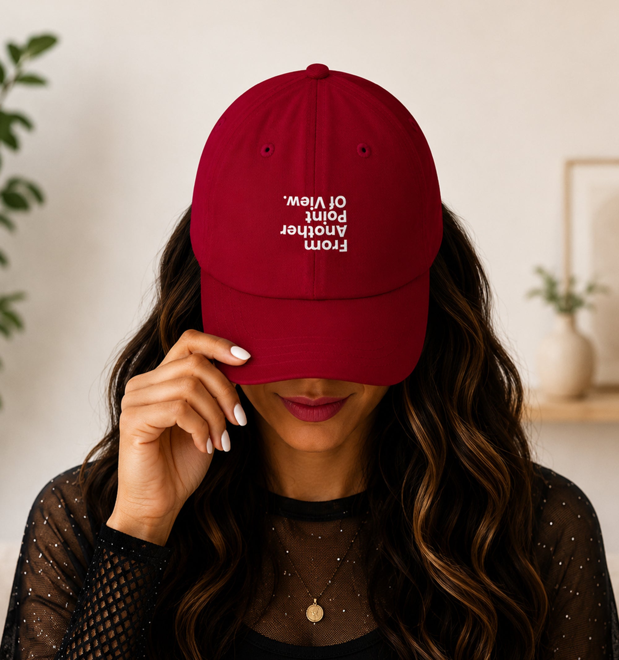 Another Point Of View Hat in red