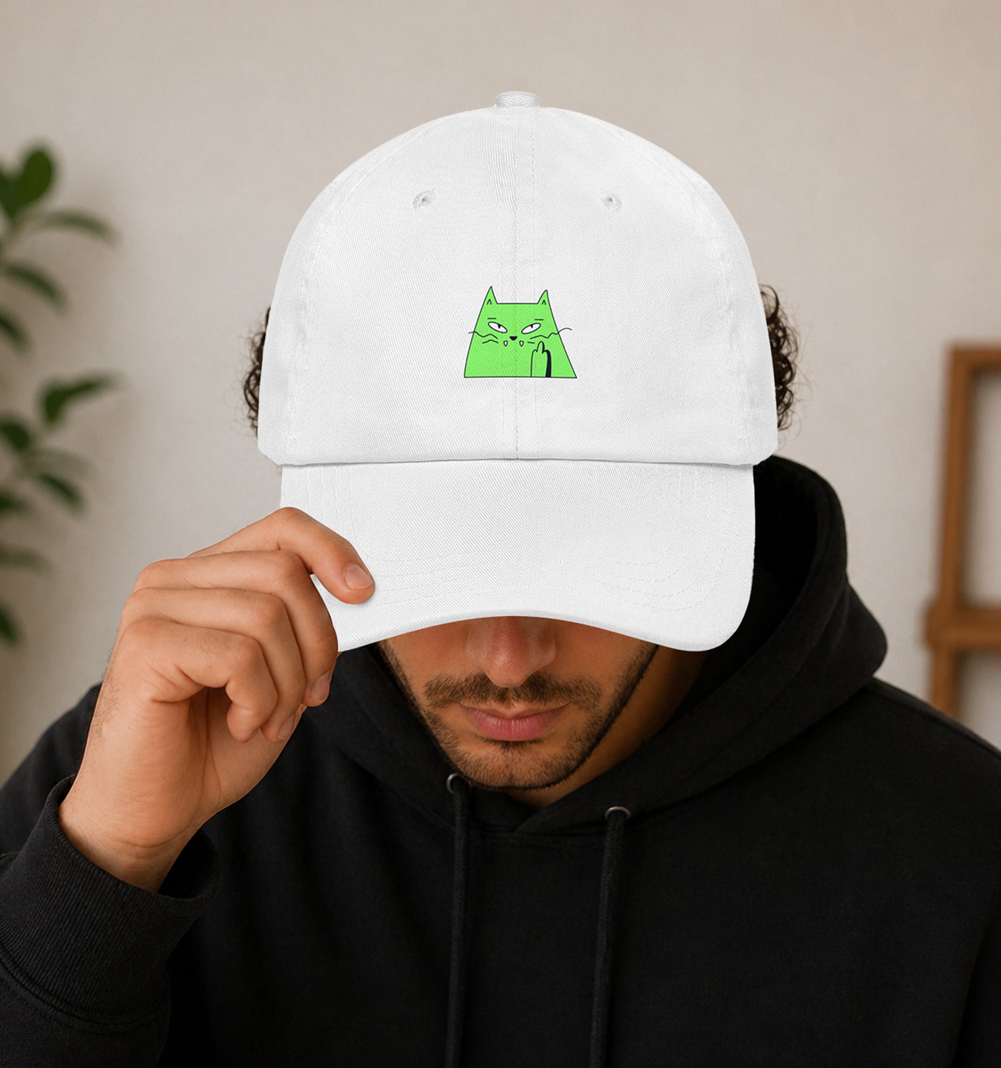 Attitude Cat Hat in White