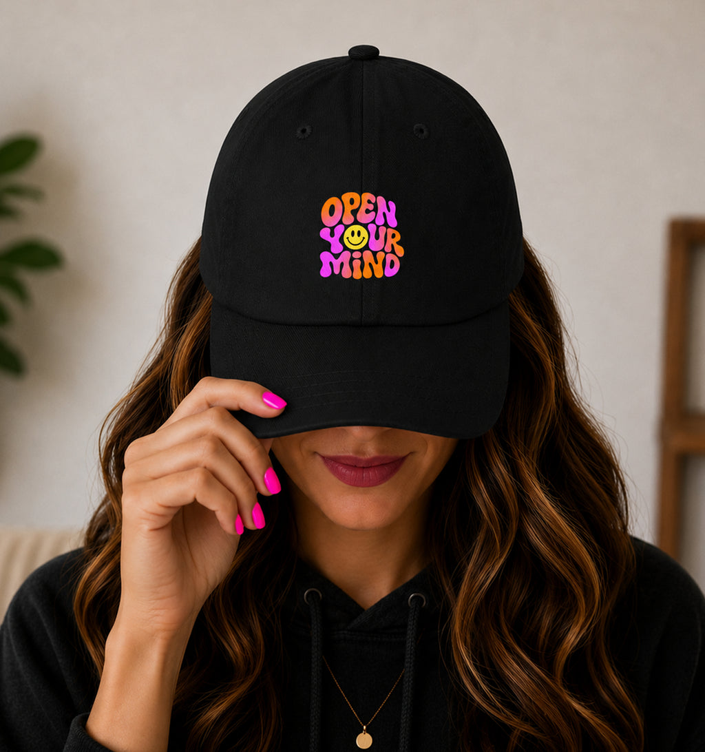 Open Your Mind Neon festival hat in black