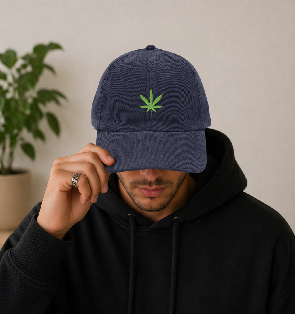 Weed Leaf Icon Corduroy Hat