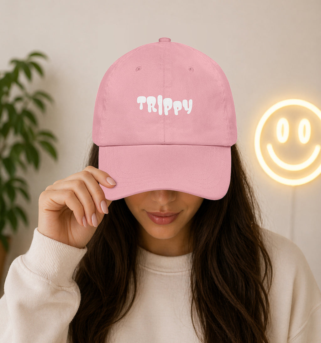 Psychedelic Trippy Vibes Hat in Pink