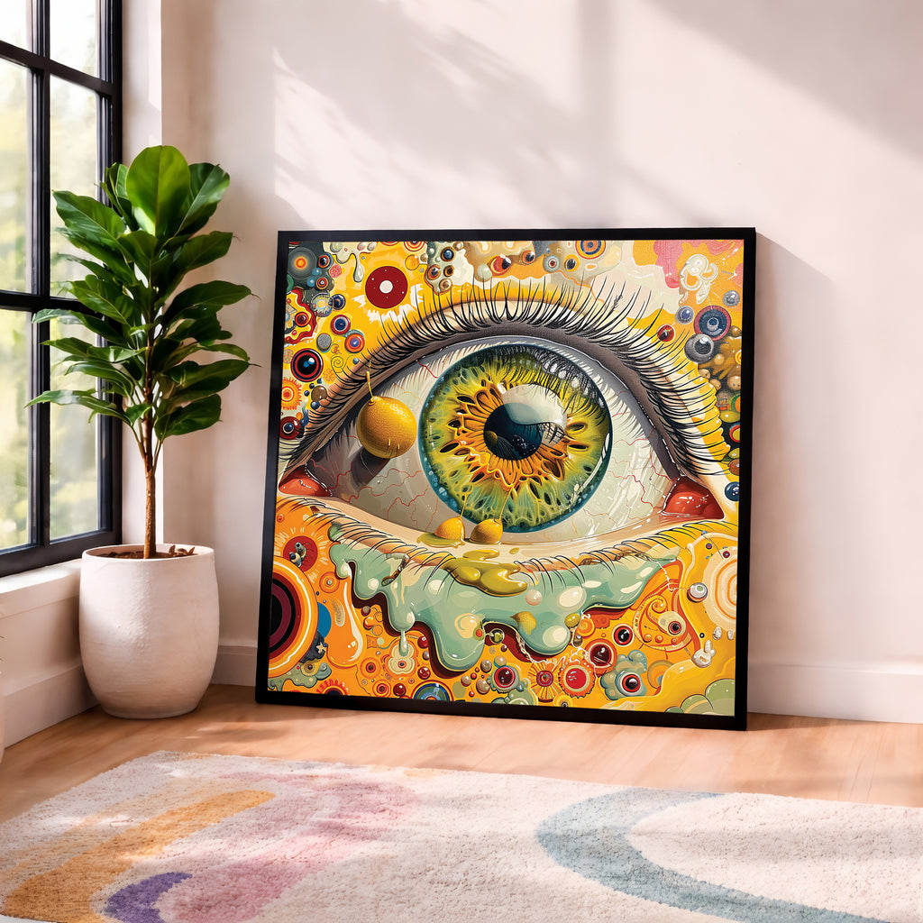 Trippy Psychedelic Eye Framed Wall Art
