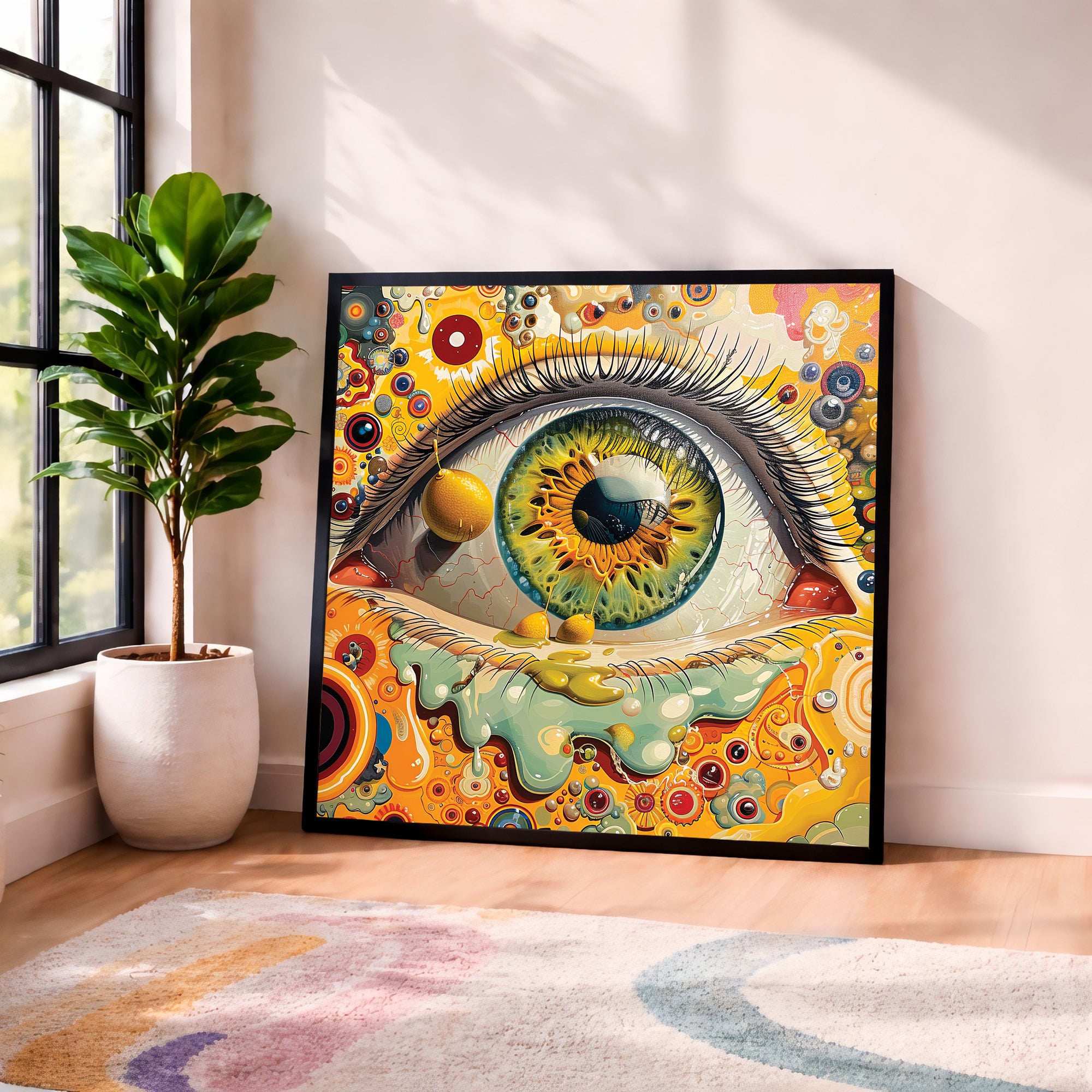 Trippy Psychedelic Eye Framed Wall Art