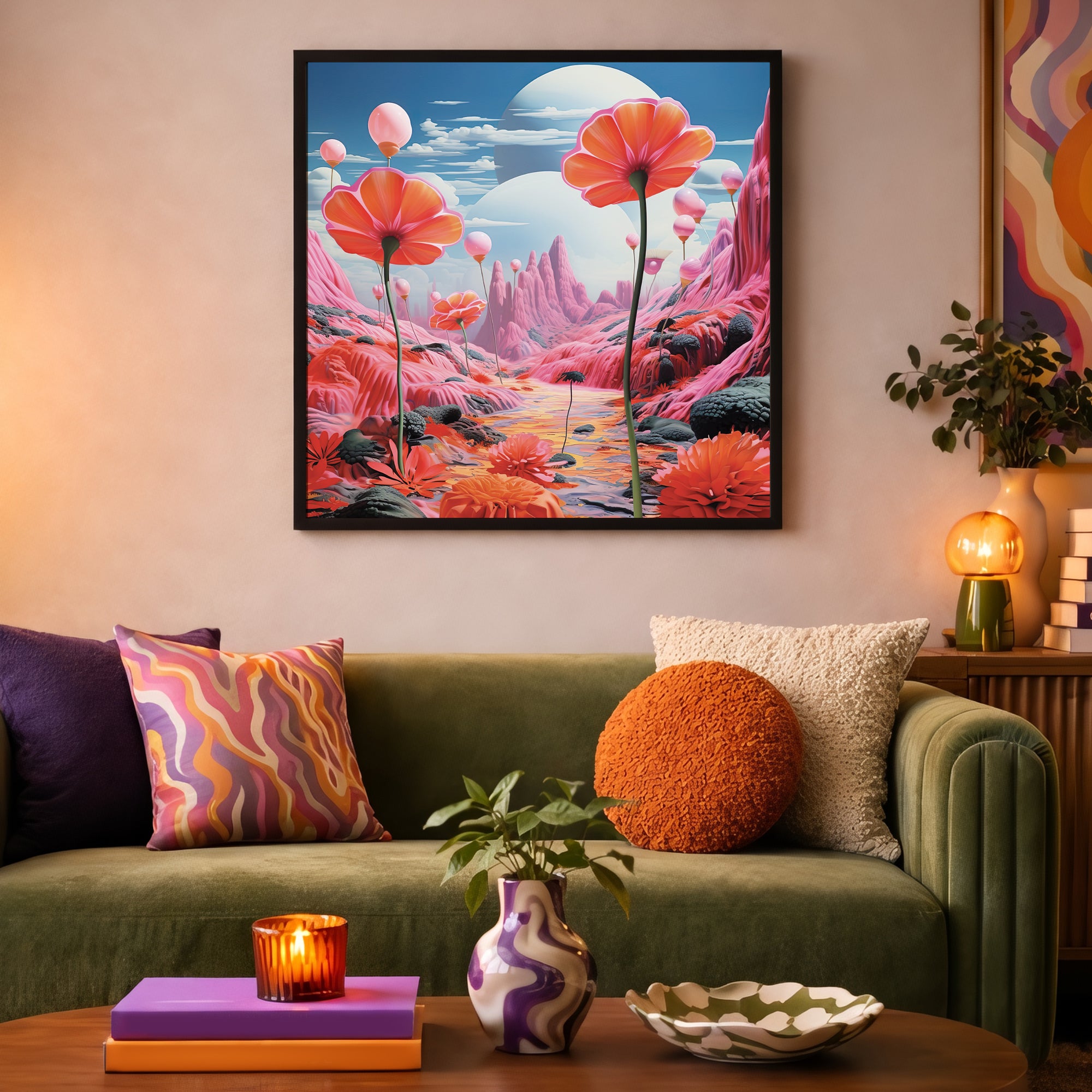Surreal Fantasy Landscape Framed Wall Art