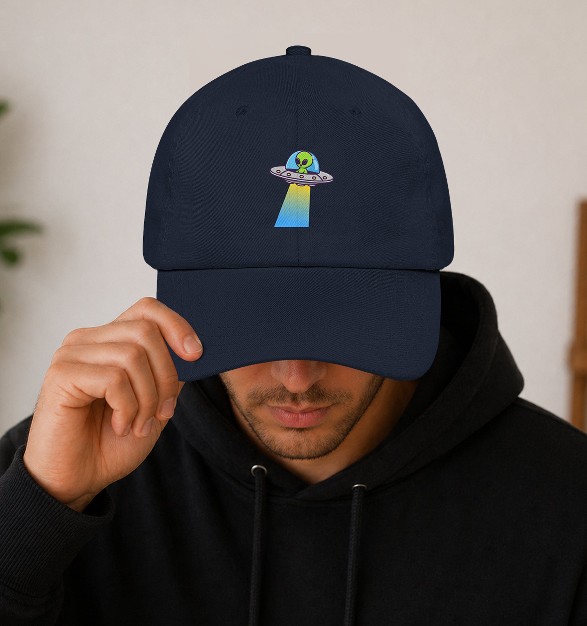 UFO Alien Vibes Festival Hat in Navy