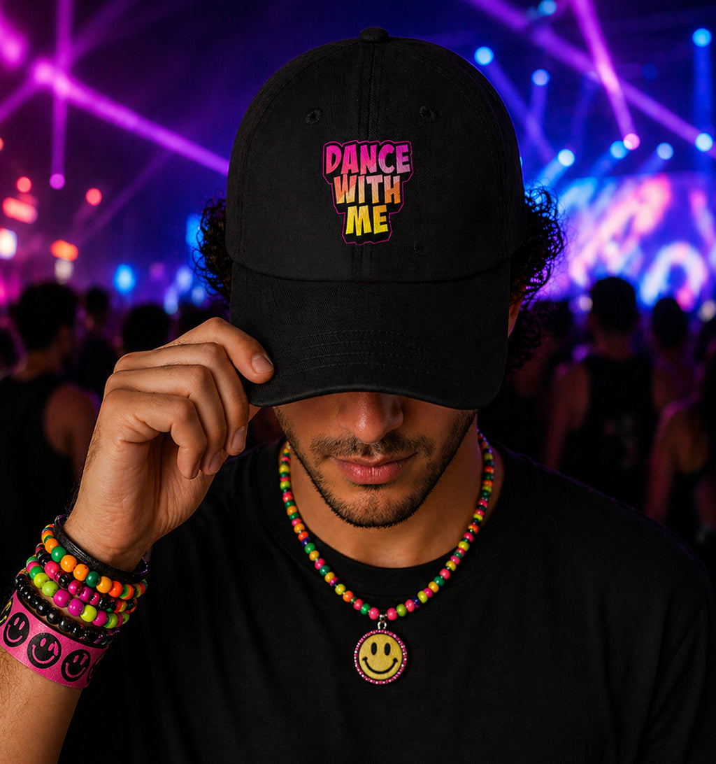 Festival Dance With Me Vibes Hat in Black