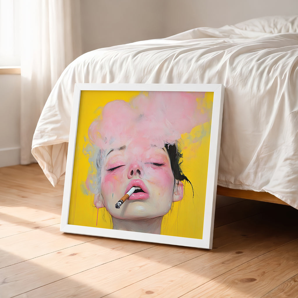 smoking Portrait Framed Wall Art