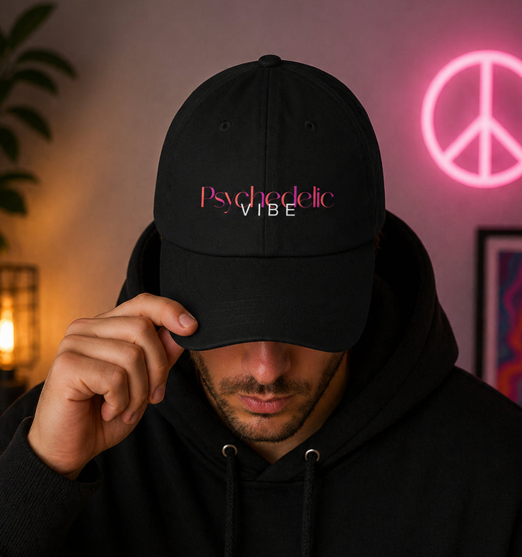 Psychedelic Vibe Hat in black
