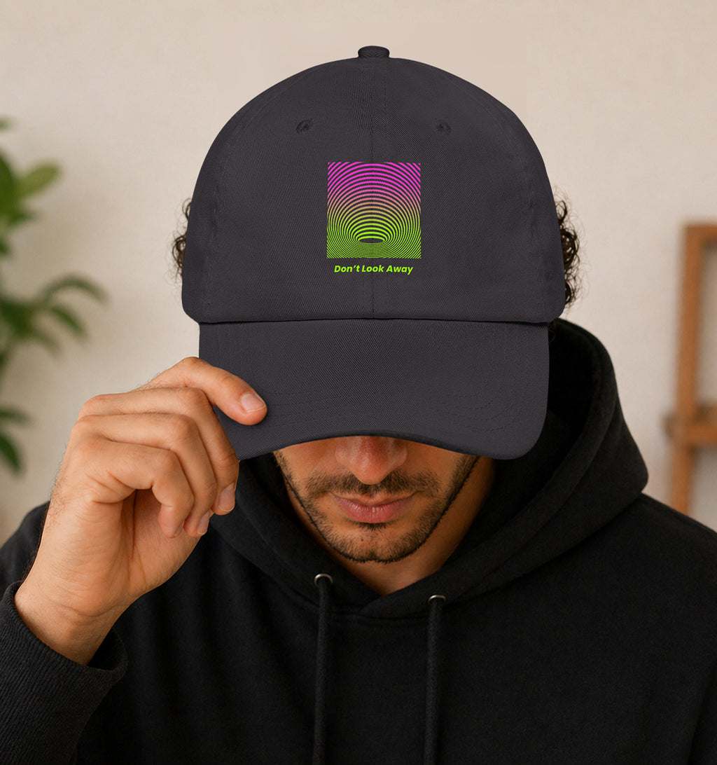 Don’t Look Away Trippy Hat in Gray