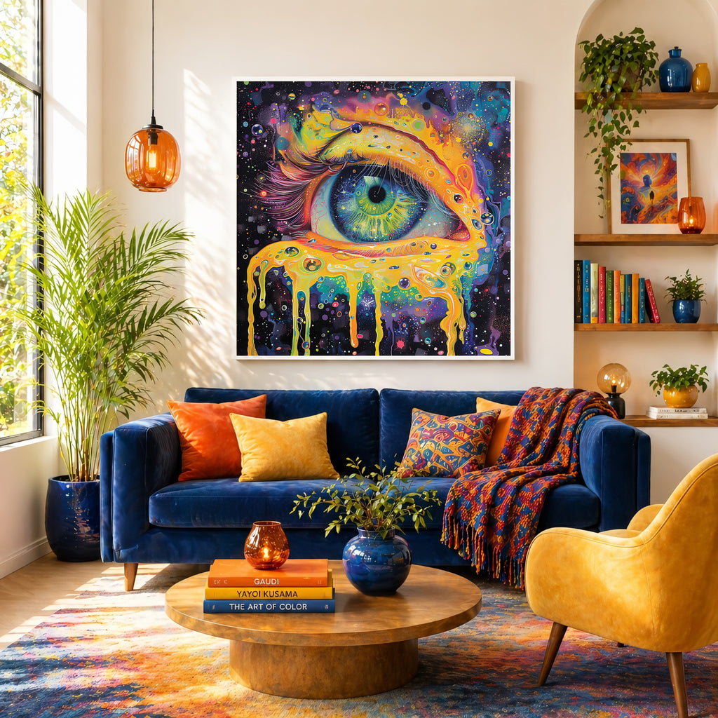 Psychedelic Cosmic Eye Framed Wall Art