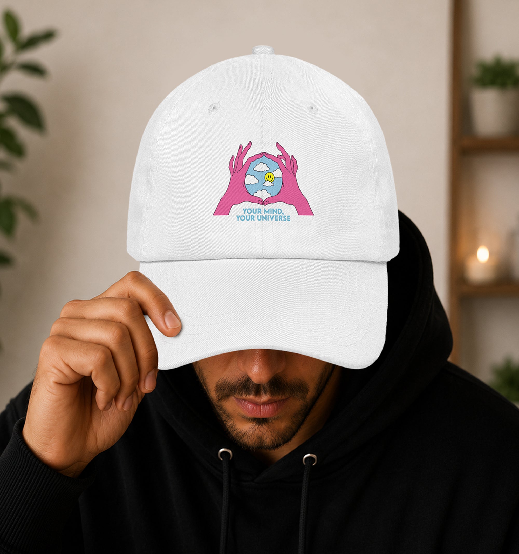 Your Mind Your Universe festival hat in white
