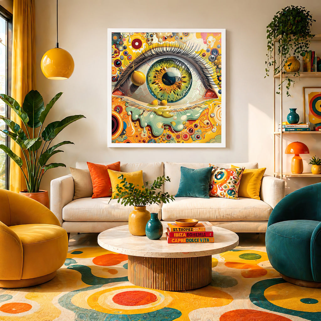 Trippy Psychedelic Eye Framed Wall Art