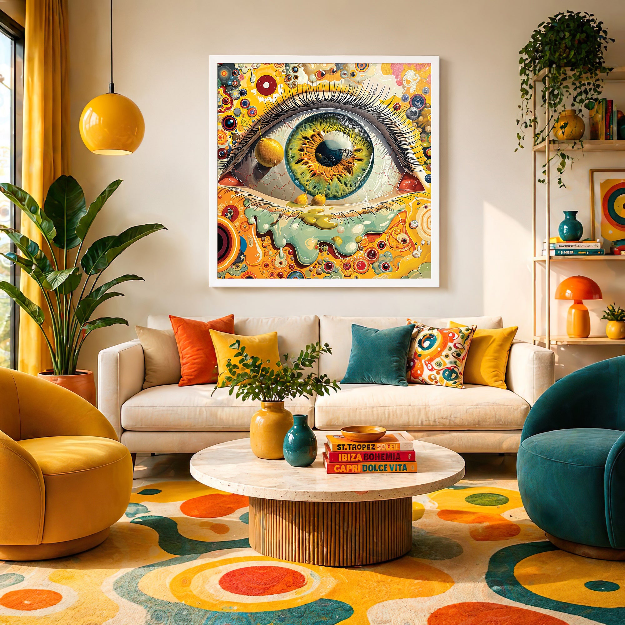 Trippy Psychedelic Eye Framed Wall Art