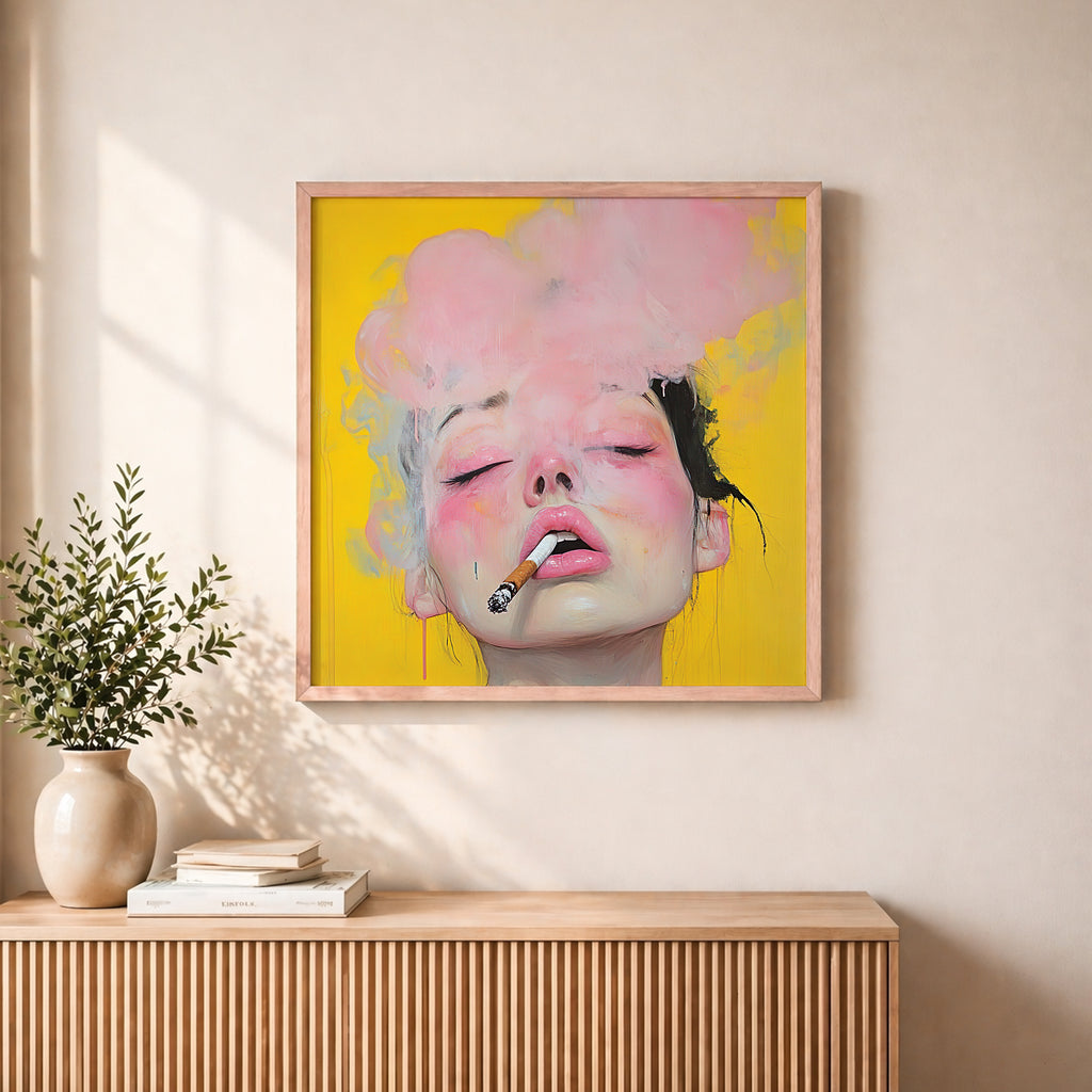 smoking Portrait Framed Wall Art