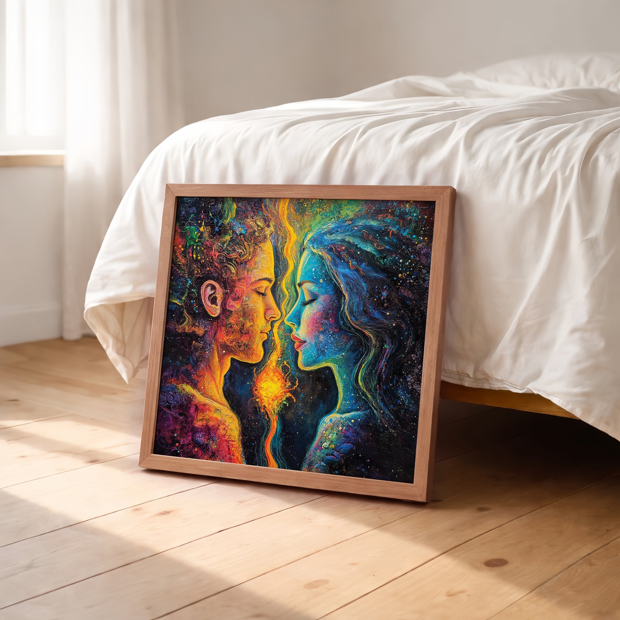 Psychedelic Lovers Energy Framed Wall Art