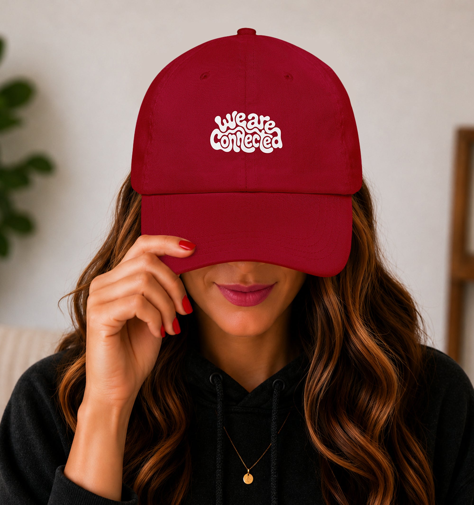 We Are Connected festival hat in red