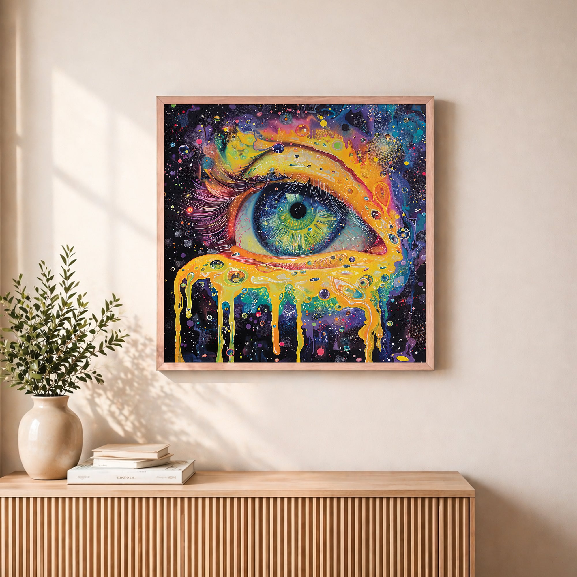 Psychedelic Cosmic Eye Framed Wall Art room decor