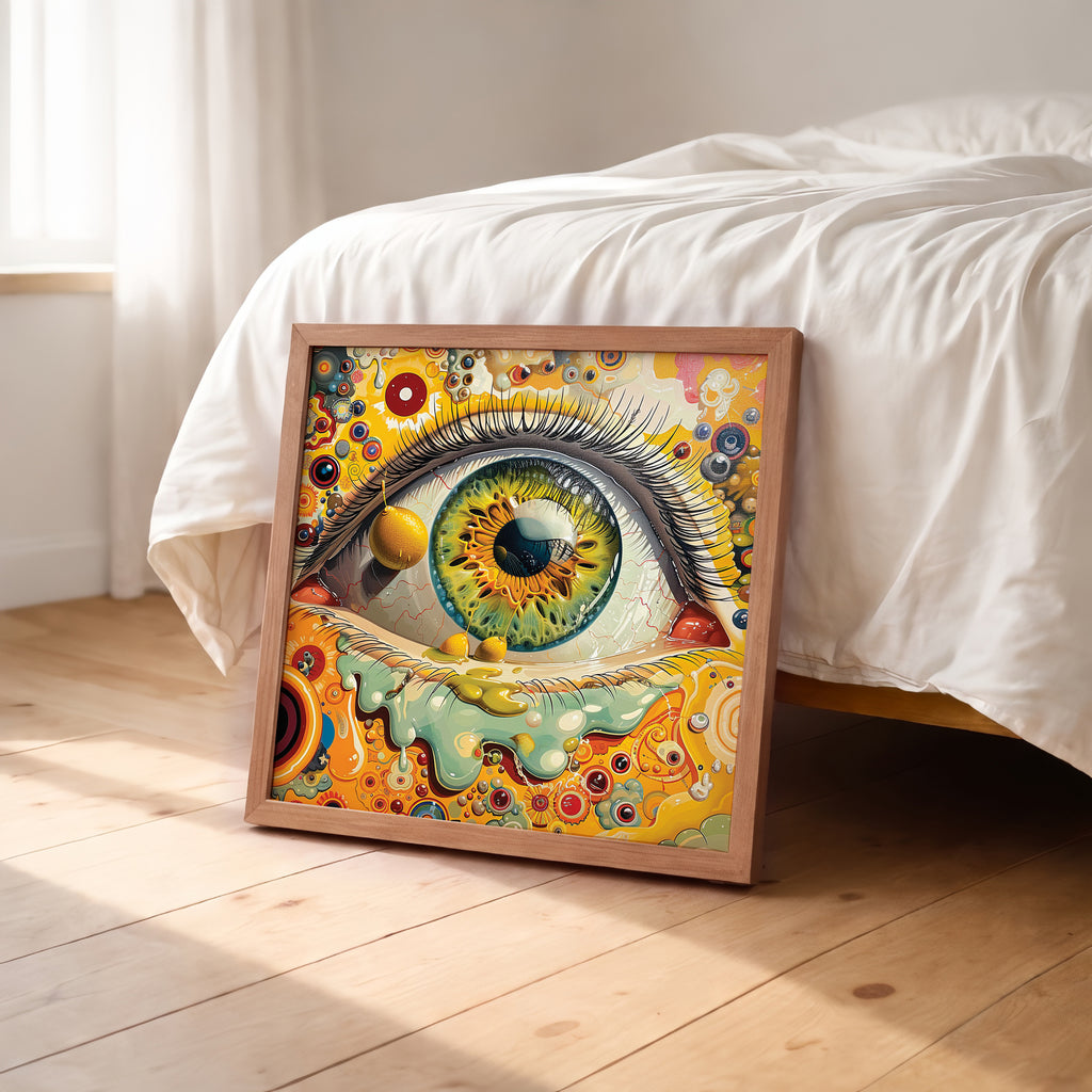 Trippy Psychedelic Eye Framed Wall Art