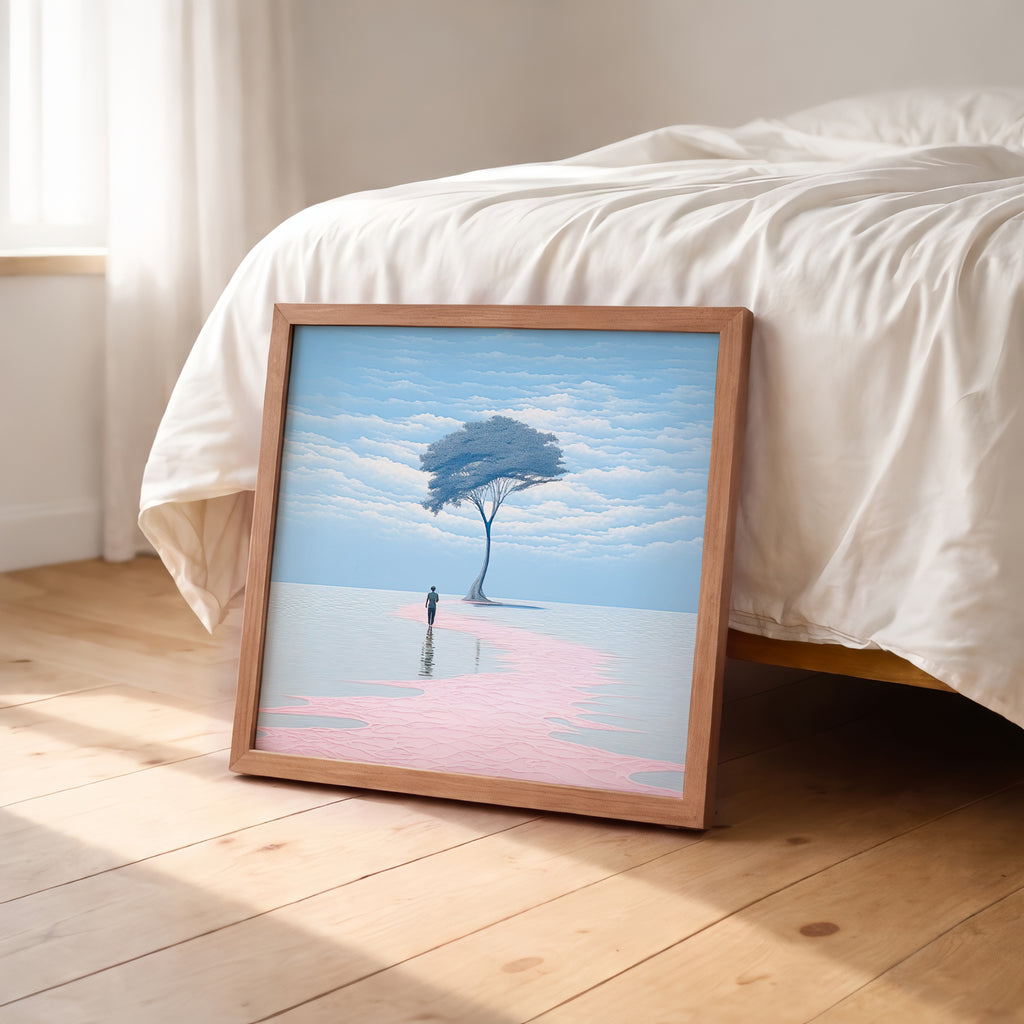 Minimal Dreamscape Tree Framed Wall Art