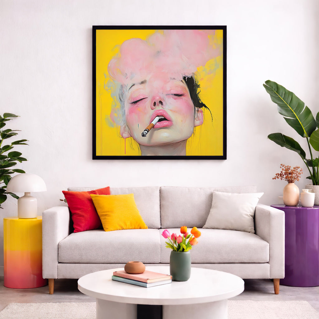 smoking Portrait Framed Wall Art
