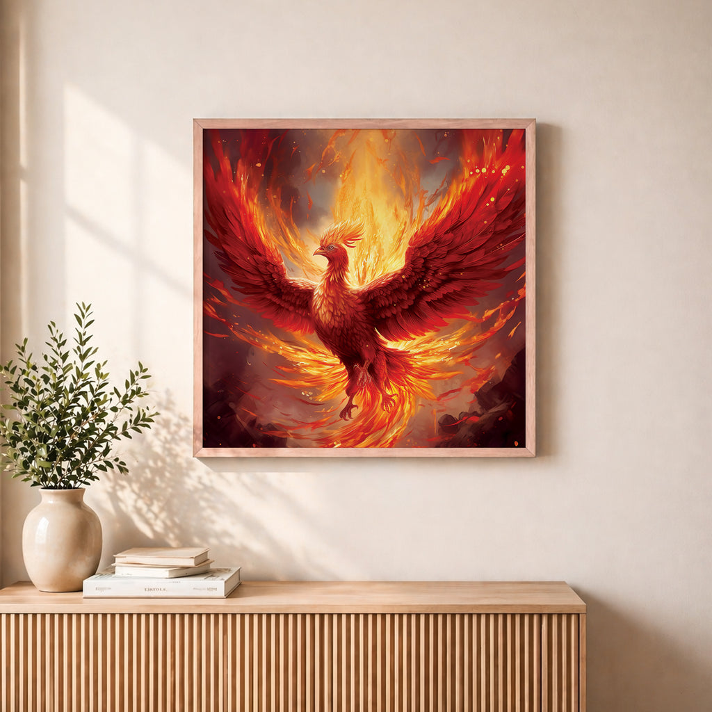 Rebirth Phoenix Rising Framed Wall Art