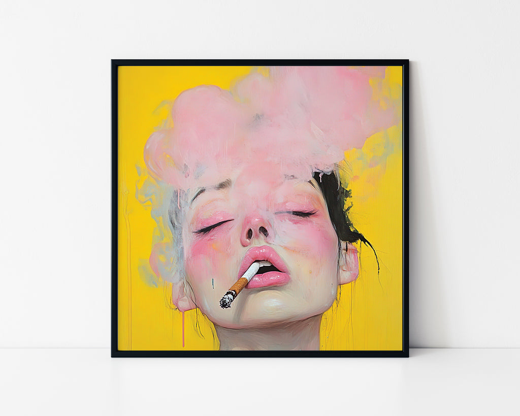 smoking Portrait Framed Wall Art
