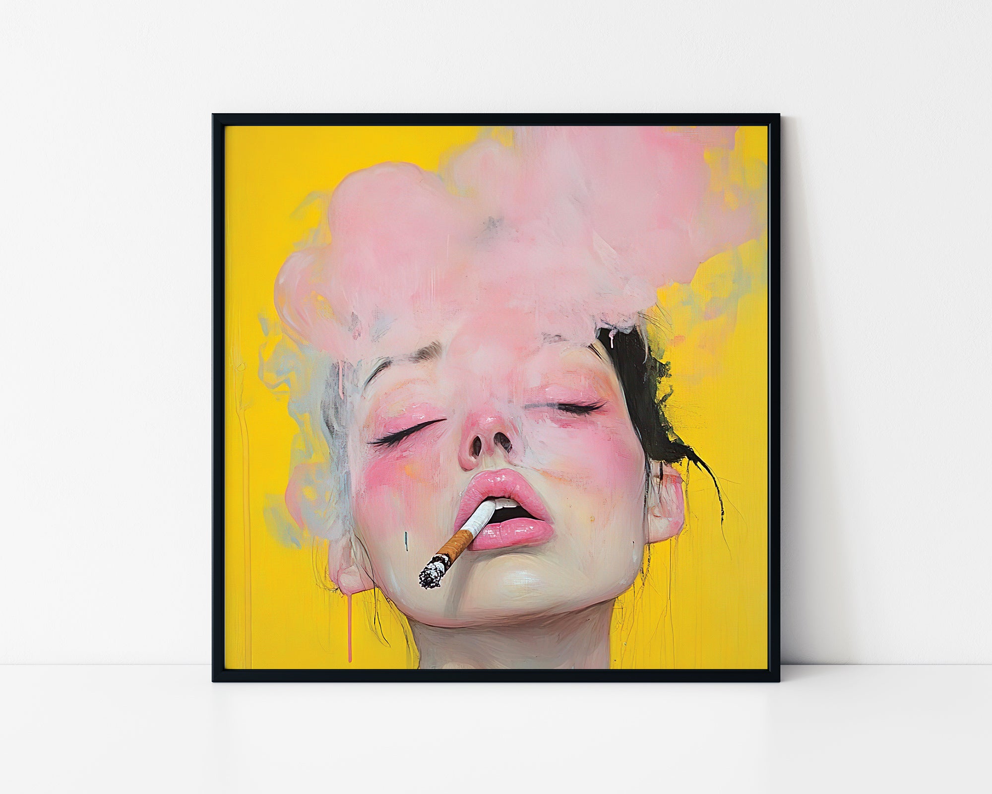 smoking Portrait Framed Wall Art