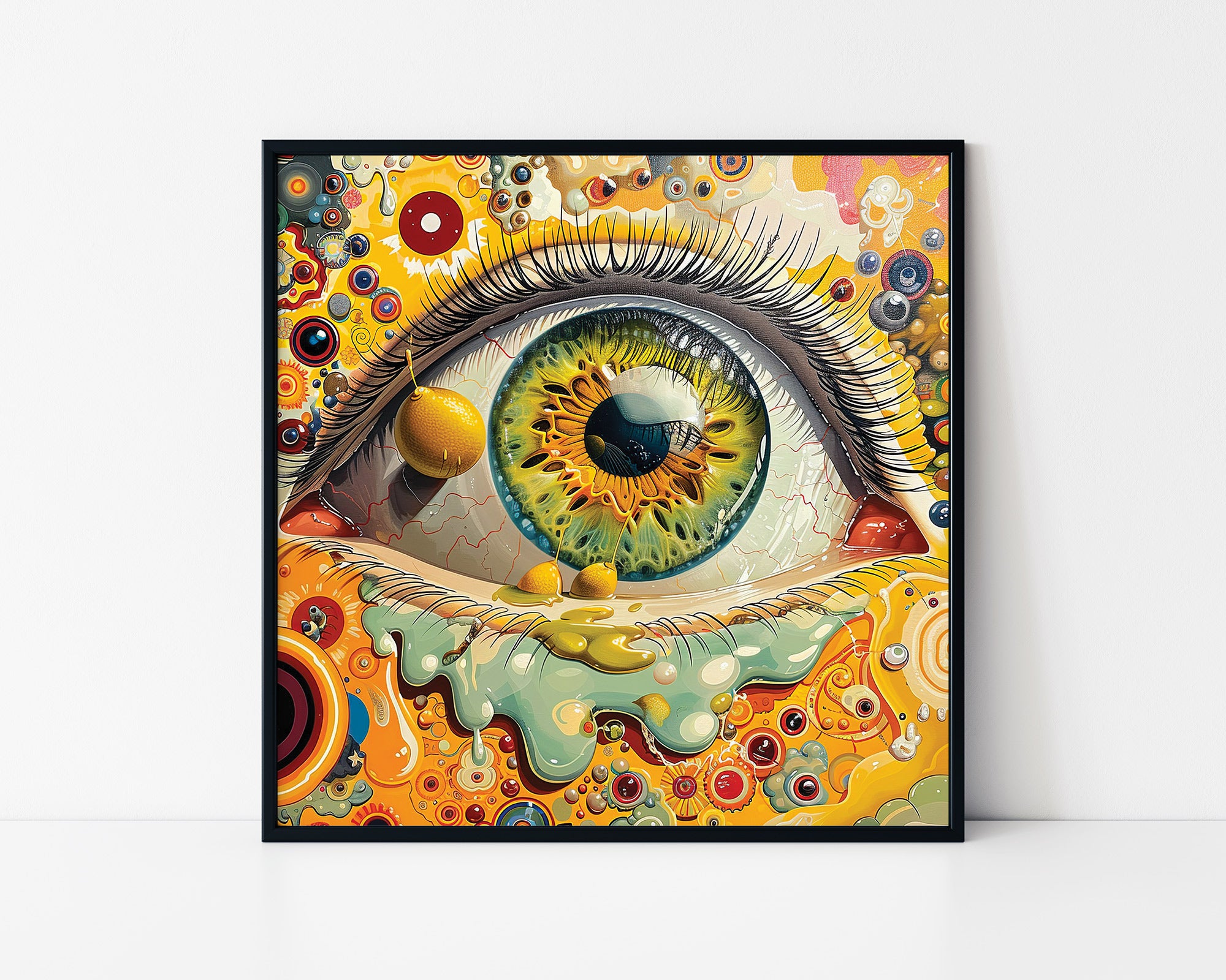 Trippy Psychedelic Eye Framed Wall Art