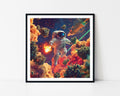 Psychedelic Space Explorer Framed Wall Art