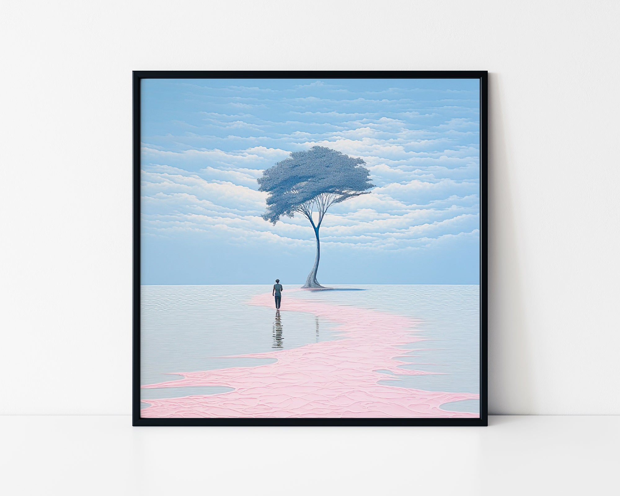 Minimal Dreamscape Tree Framed Wall Art