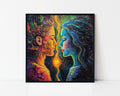 Psychedelic Lovers Energy Framed Wall Art
