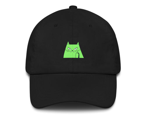 Middle Finger Cat Hat in Black
