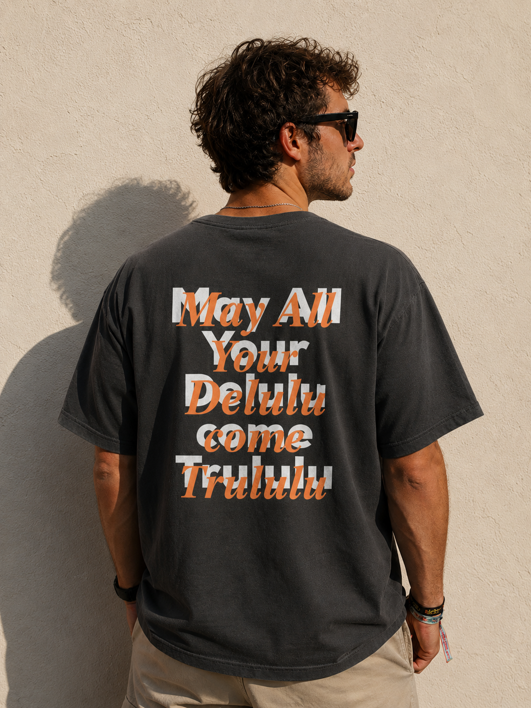 Rave Festival Delulu Trululu Oversized Faded T-Shirt