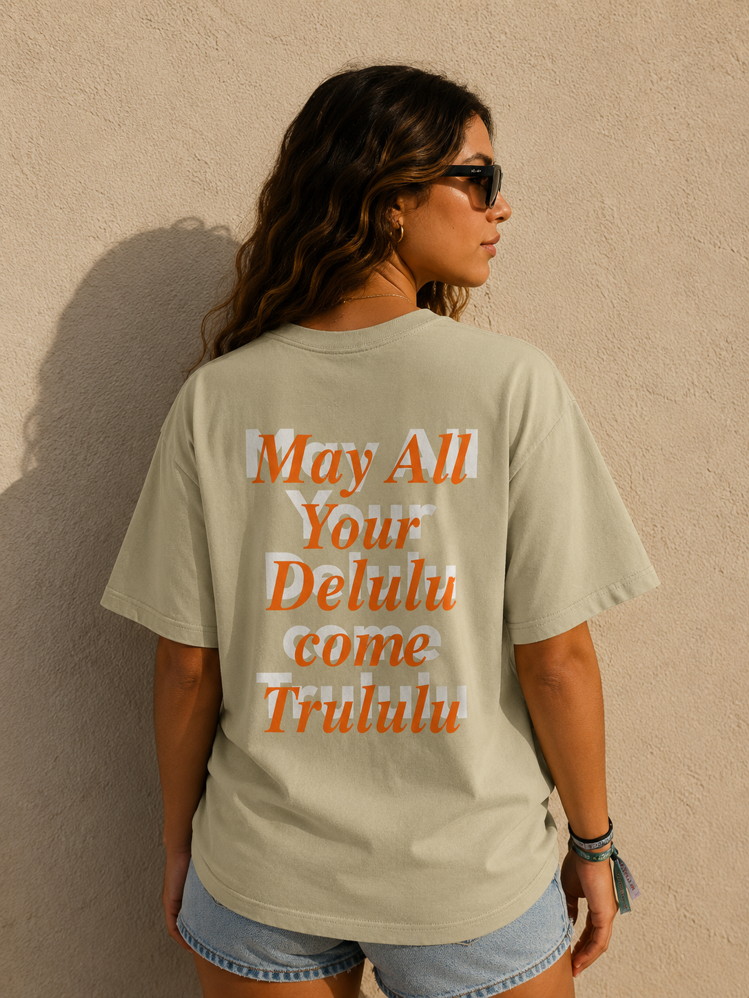 Rave Festival Delulu Trululu Oversized Faded T-Shirt