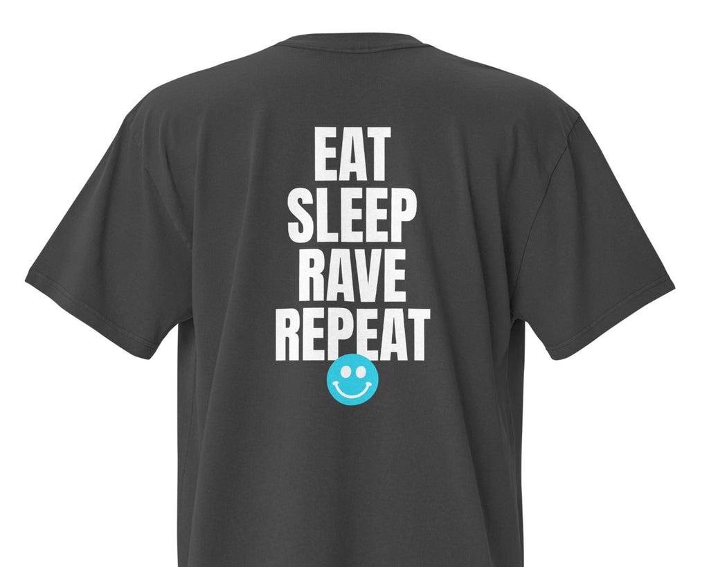 Eat Sleep Rave Repeat Oversized Faded T-Shirt