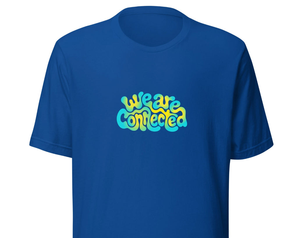 Festival We Are Connected T-Shirt in Blue 