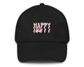 Trippy Happy Vibes Hat in black