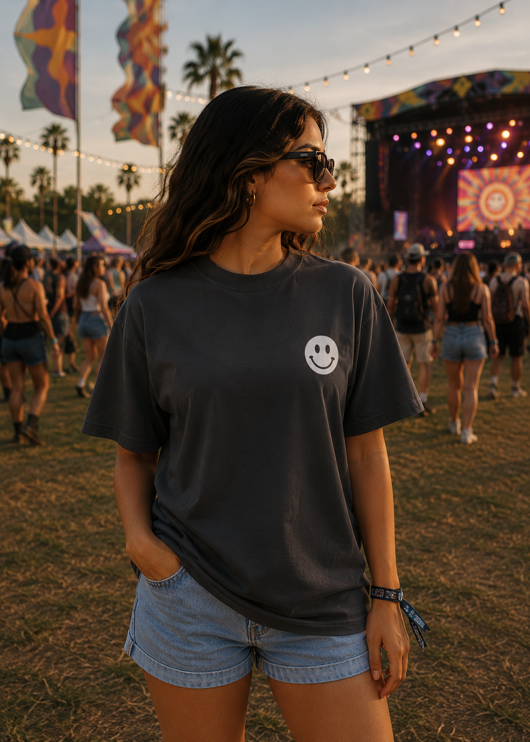 Rave Outfit Oversized Faded T-Shirt