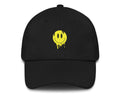 Drippy Smiley psychedelic festival hat in black