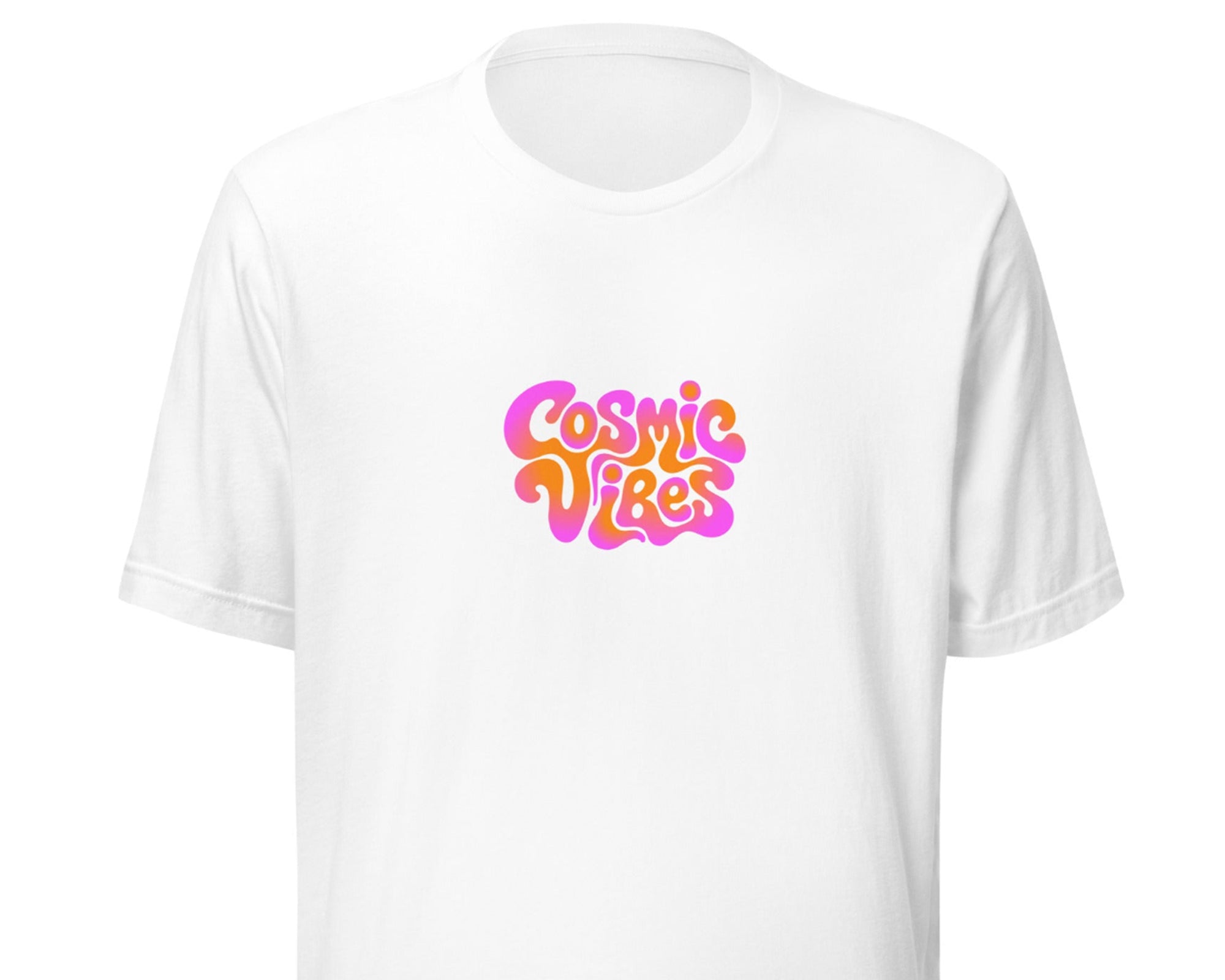 Music Festival Cosmic Vibes T-Shirt in White
