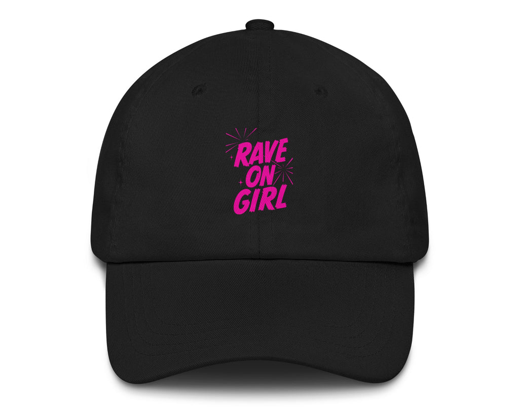 Rave On Girl festival hat in black