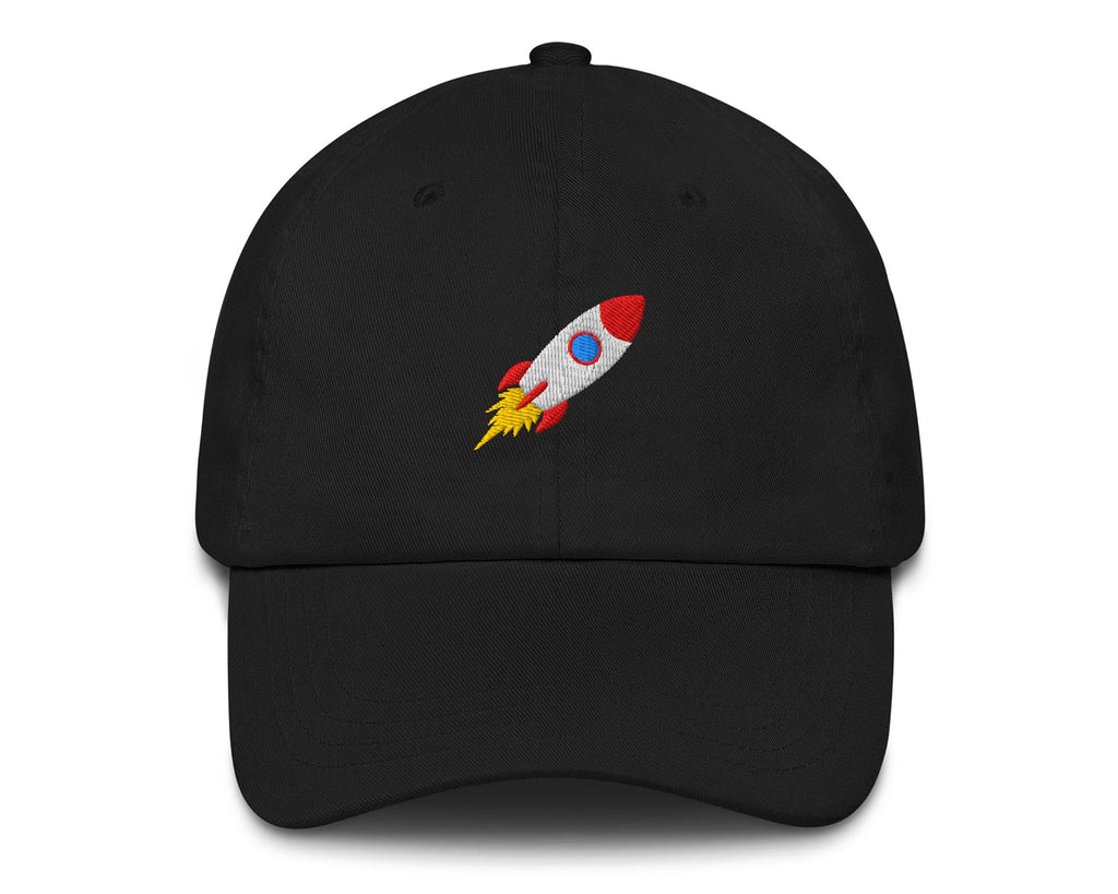 embroidered Rocket Vibes Festival Hat in Black