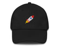 embroidered Rocket Vibes Festival Hat in Black