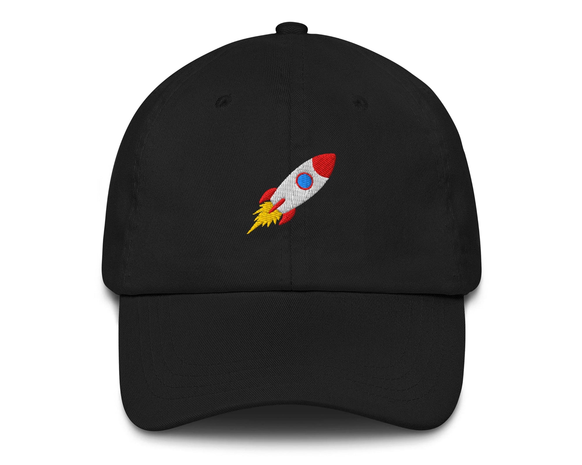 embroidered Rocket Vibes Festival Hat in Black