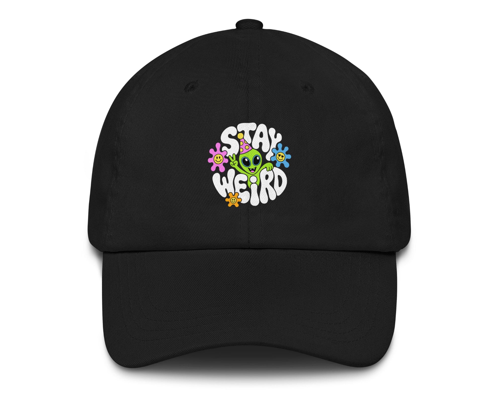 Stay Weird Alien festival hat in black