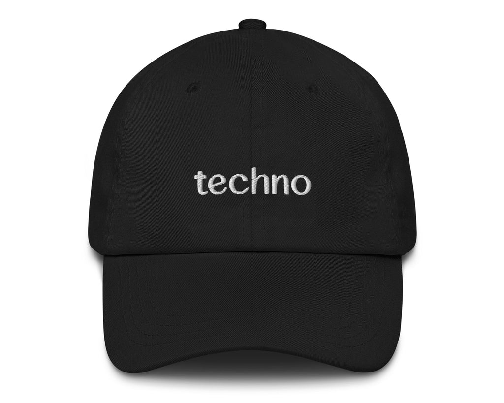 Techno Embroidered Hat in black