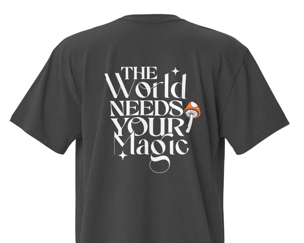The World Needs Your Magic Oversized Faded T-Shirt